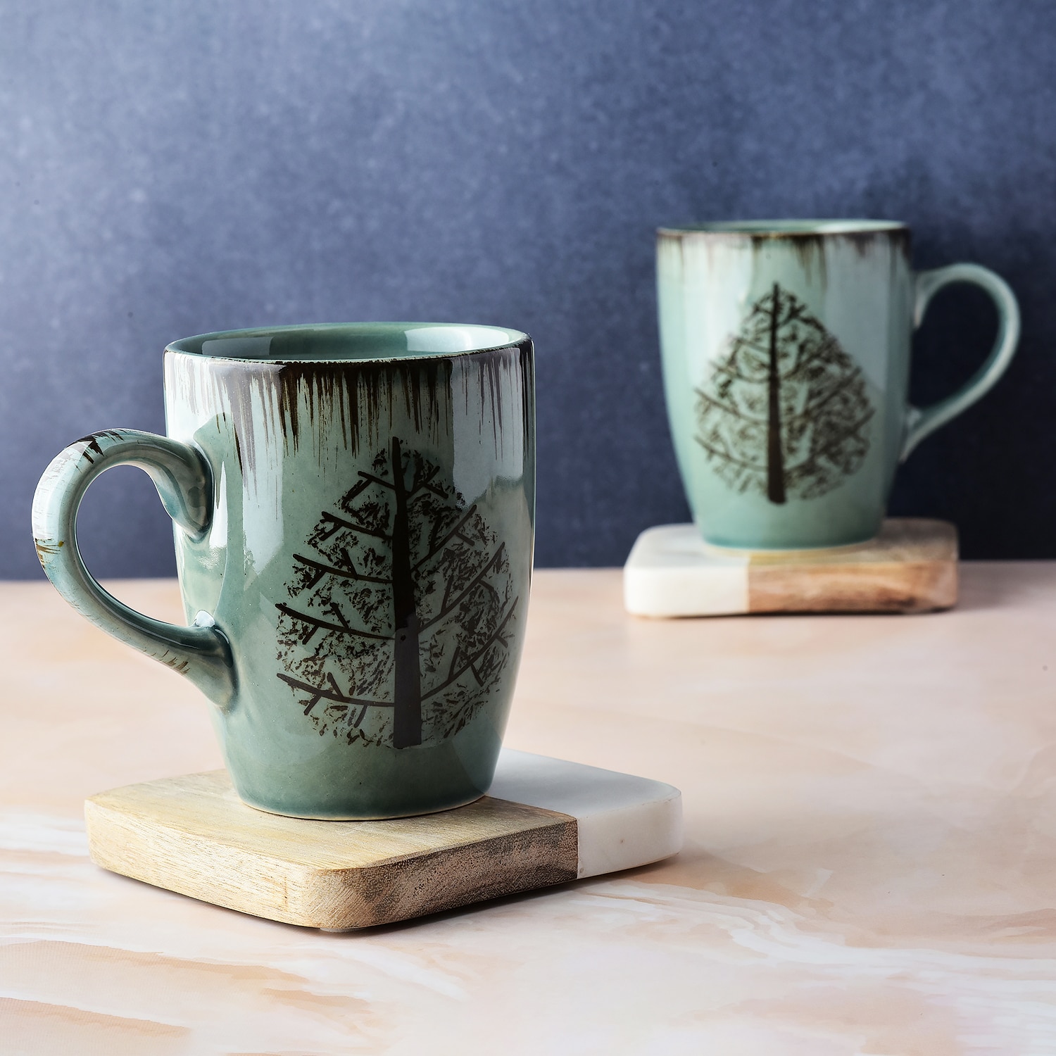 Whispering Pines Rustic Ceramic Mug Collection - Simply Soho