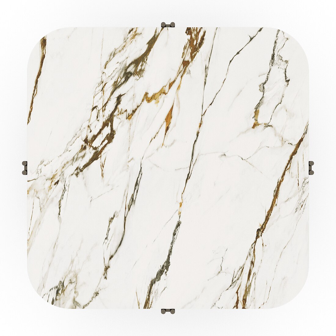 Paloma Square Marble Coffee Table in Pluto Spanish Ceramic Finish