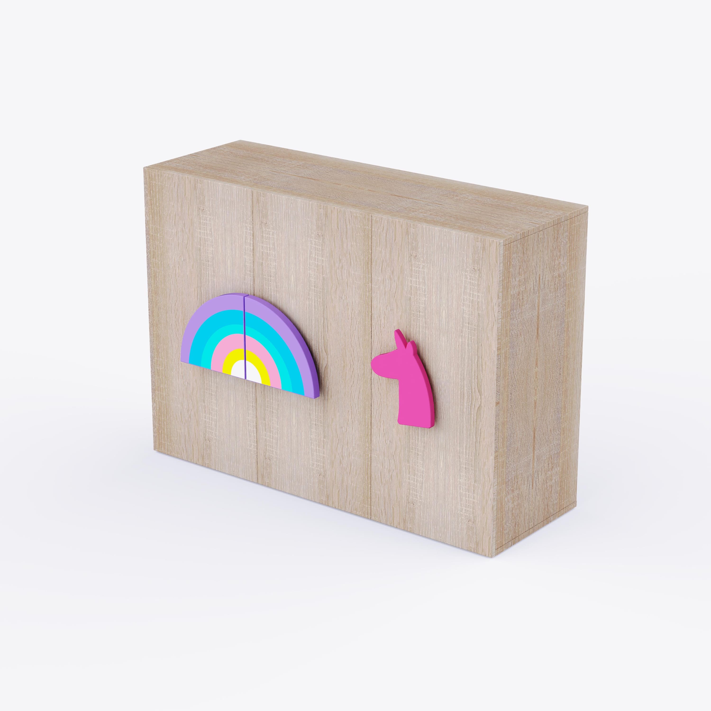 Unicorn'S Playground Cabinet Storage In Oak Colour
