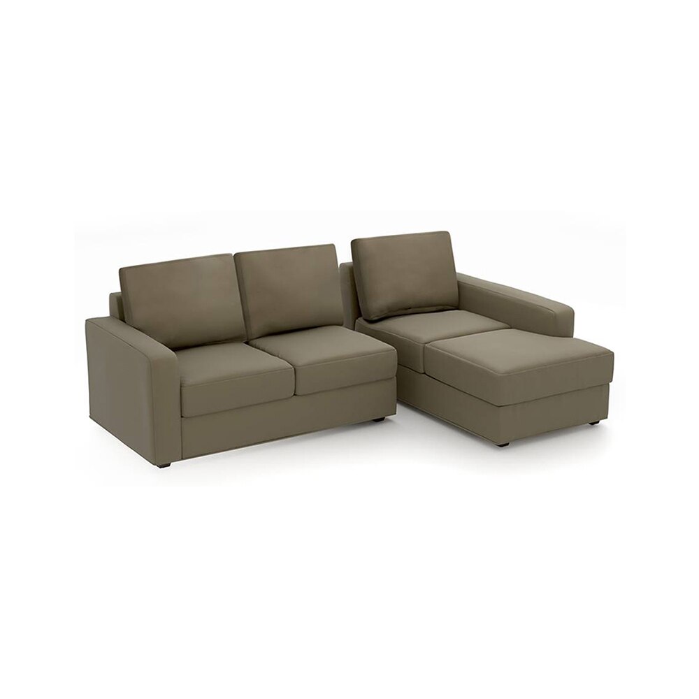 Apollo Compact Sofa (Colour : Cappucino, Cushion : Hard, Seating Capacity : Right Aligned 2 Seater + Right Aligned Chaise)