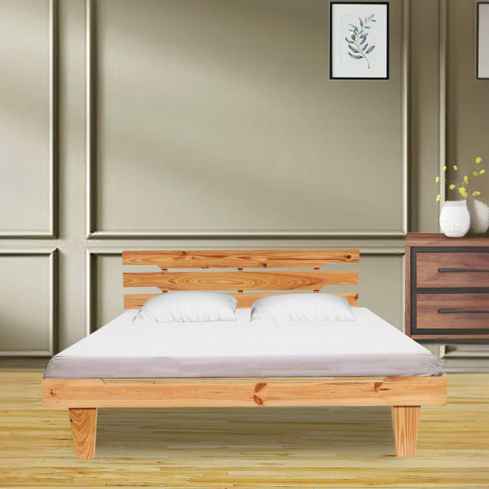 Hensley Solid Wood Non Storage Bed In Natural Finish Finish