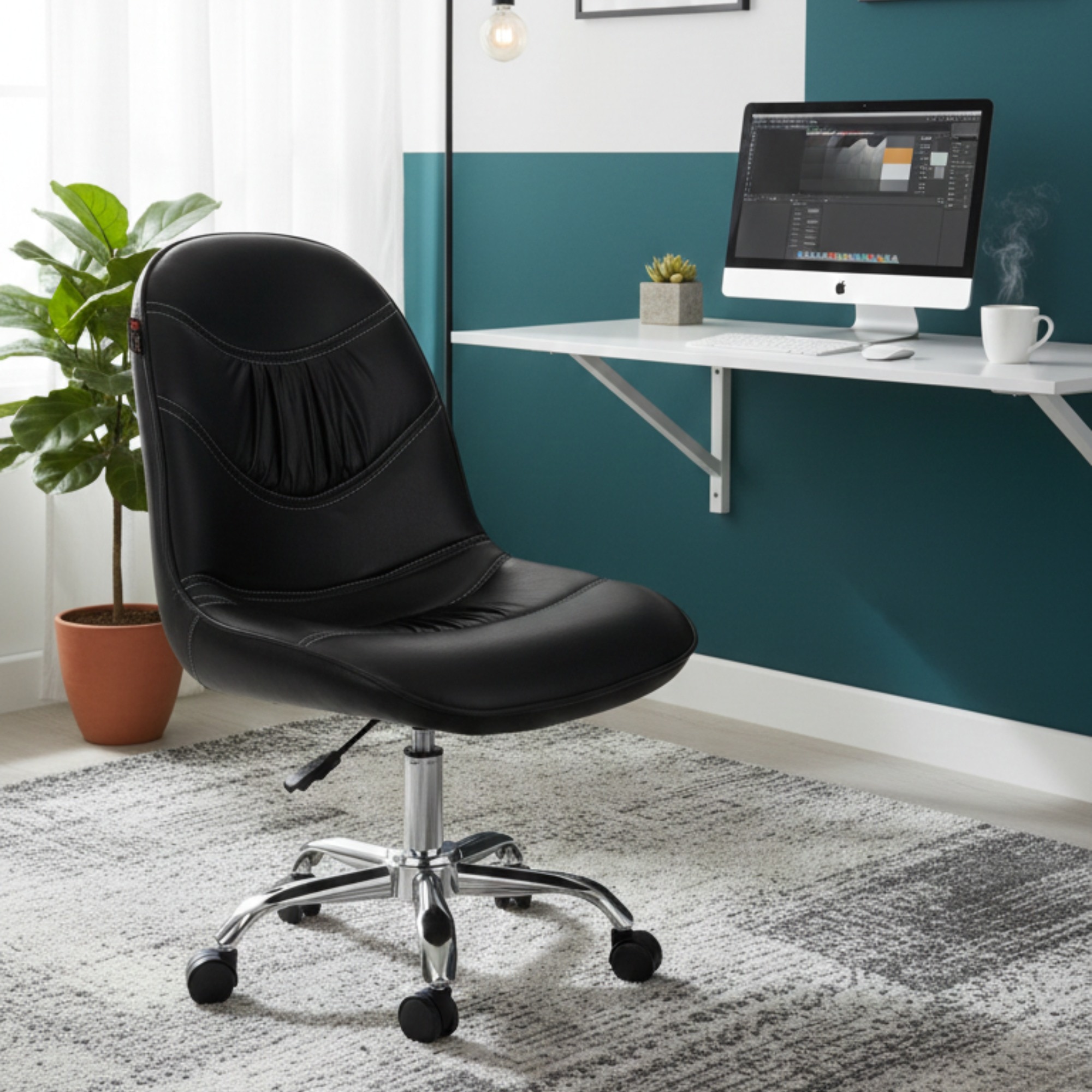 Beautiful Leatherette Dining Chair in Black Colour