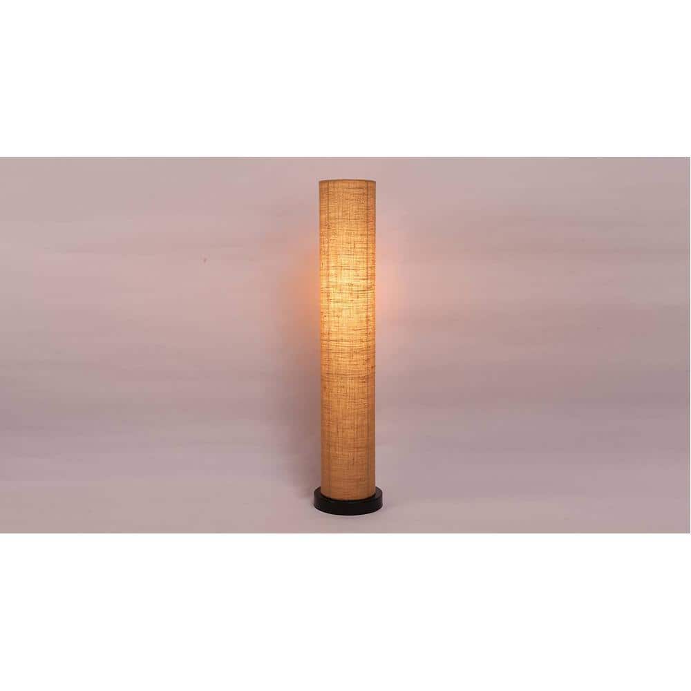 Charissa Beige Cotton Shade Floor Lamp