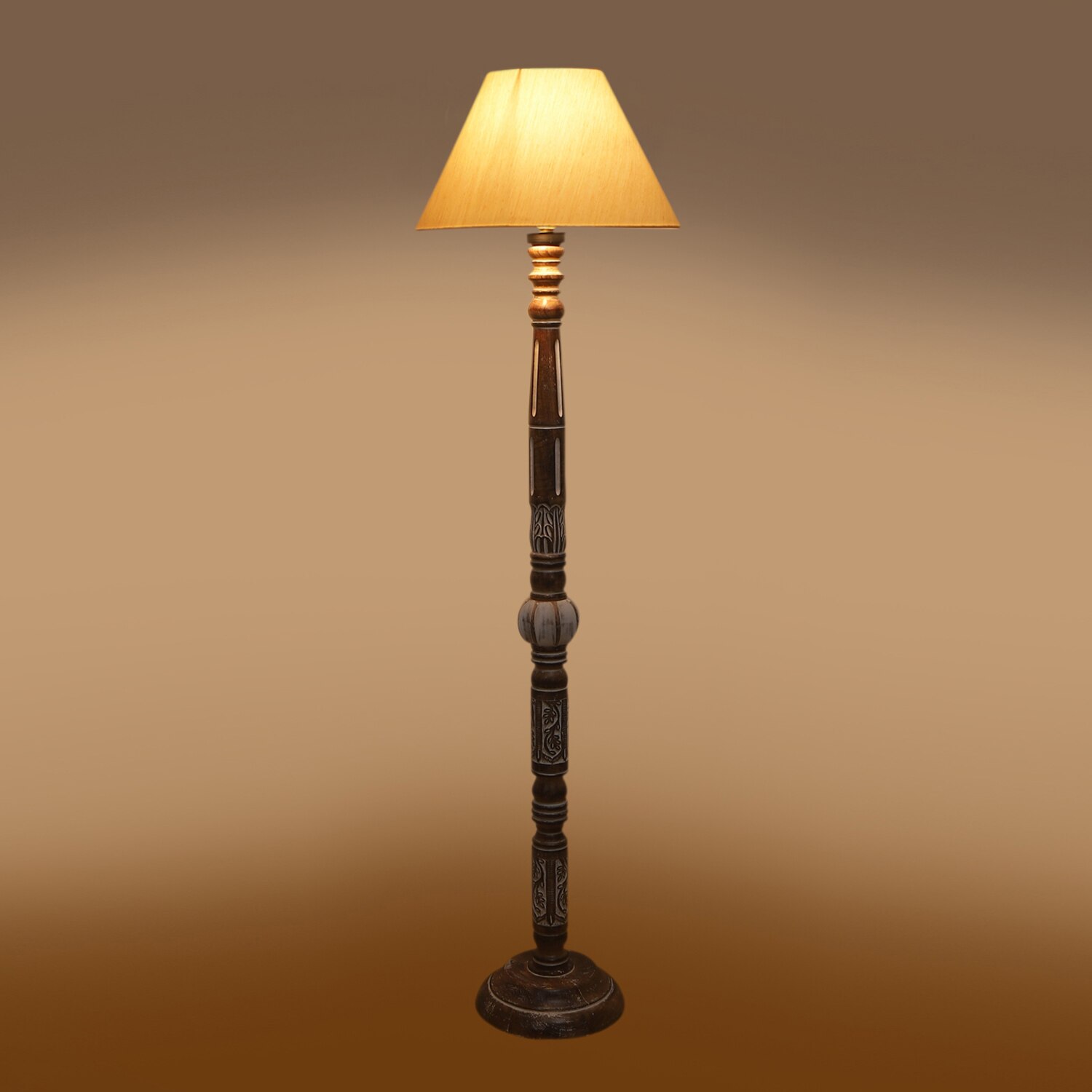 Devansh Wooden Floor Lamp