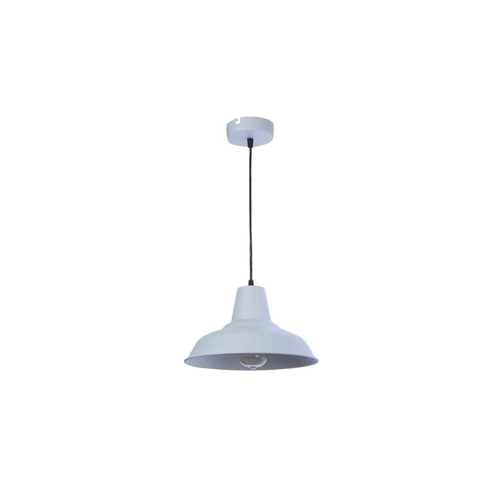 Opi Minimal Pastel White Metal Single Hanging Light