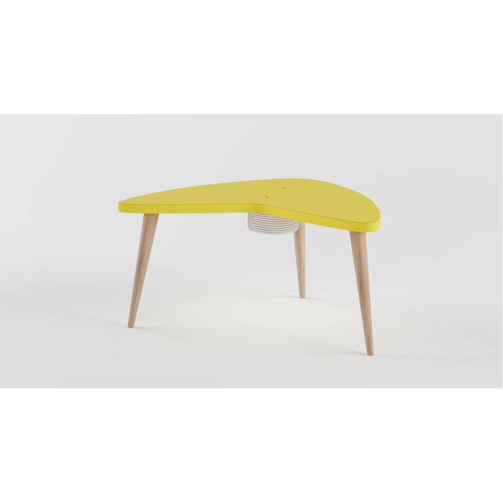 Boomerang Table Storage - Yellow