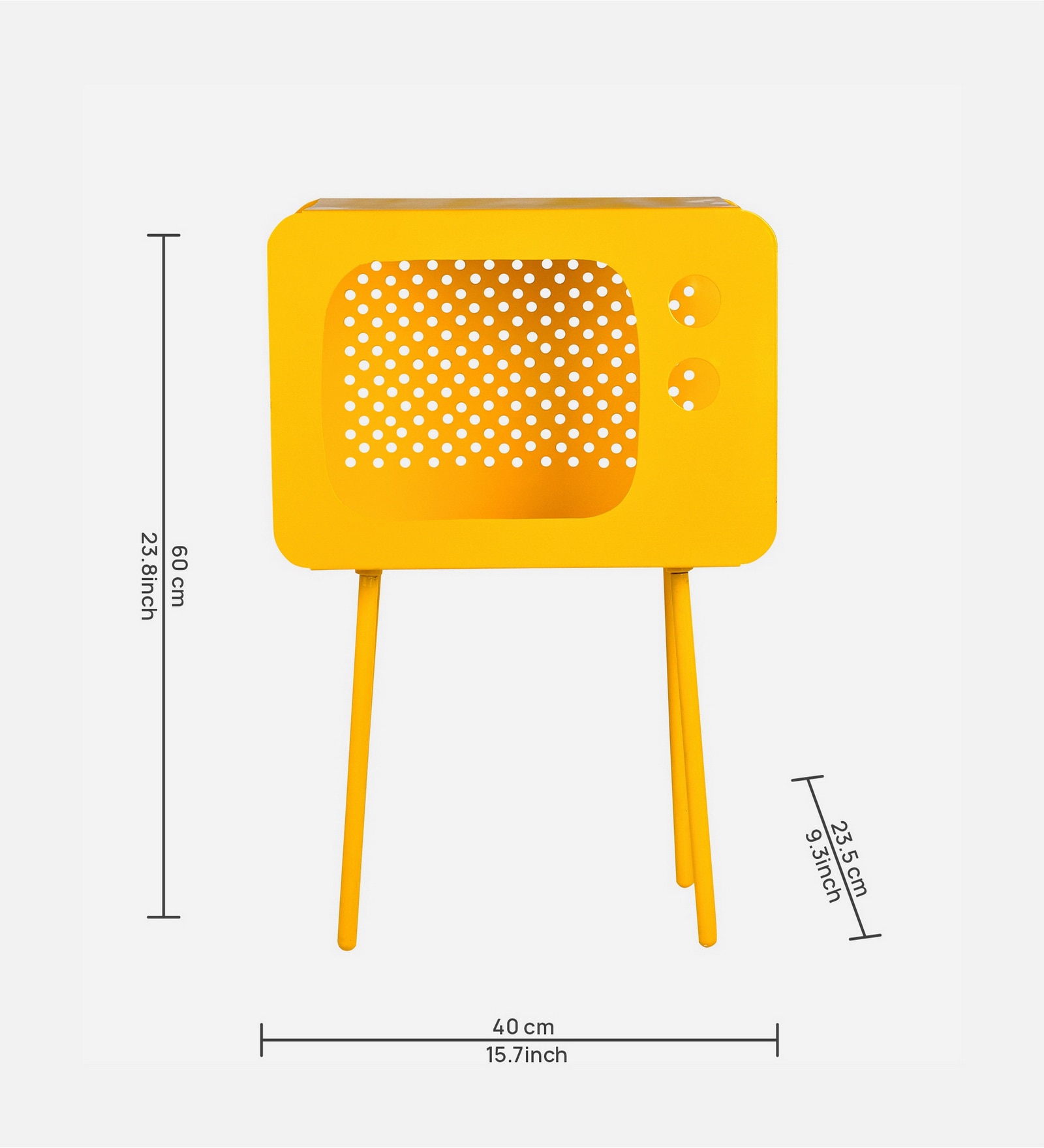 Yellow Metal Side Table - Handicrafts Town
