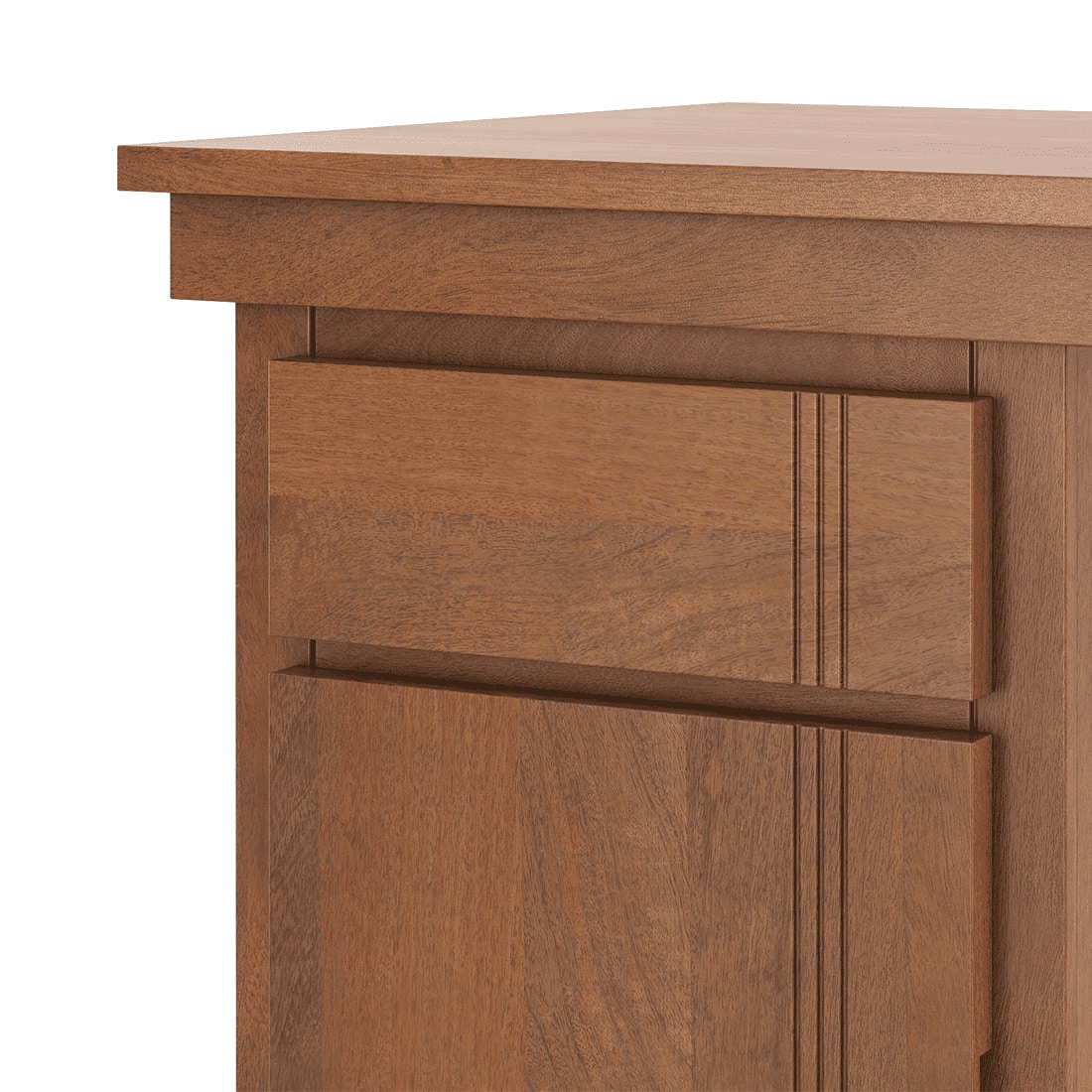 Bradbury Desk Size Large In Amber Walnut Finish