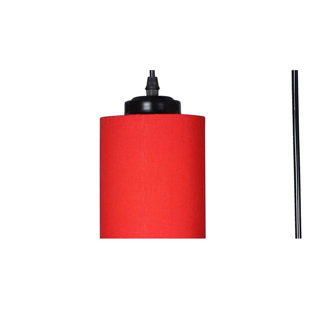 Peyton Red Fabric Cluster Hanging Light