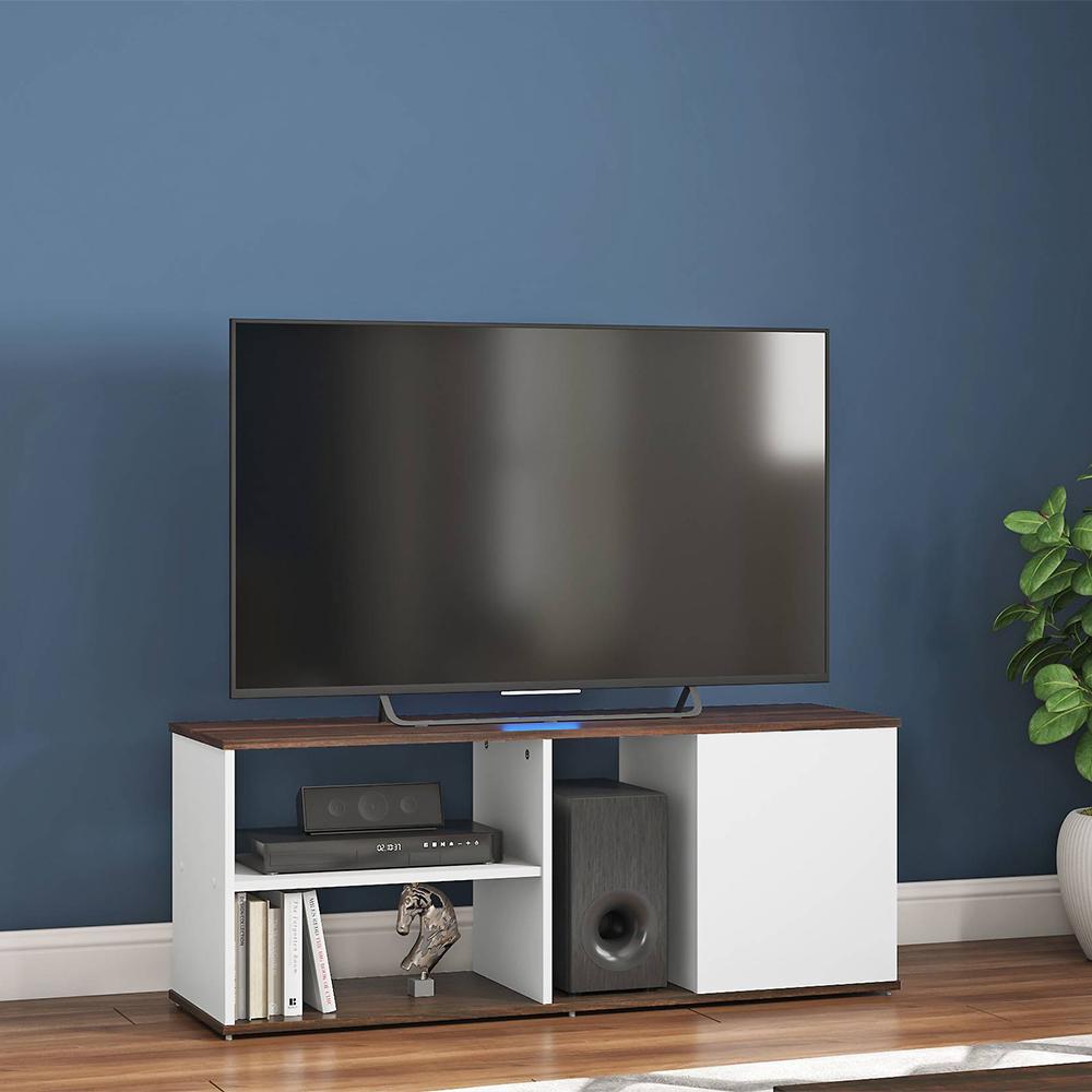Riley Dual Tone TV Unit in White Finish