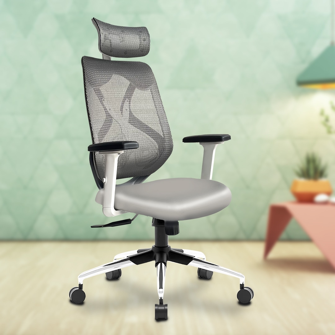 Kepler Brooks Marvel Lite Office Desk Chair in Grey Colour - Kepler Brooks