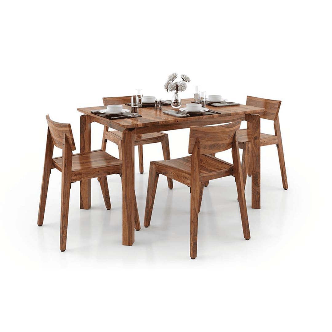 Catria - Gordon 4 Seater Dining Table Set (Finish- Teak)