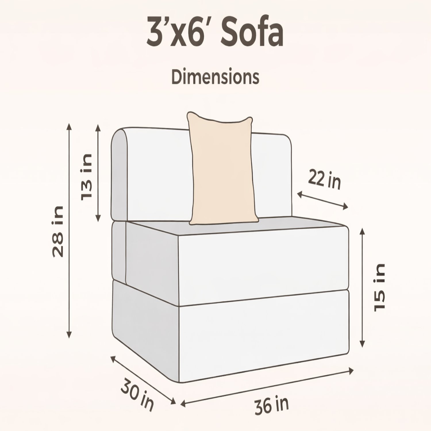 Sleep Spa Foldable 1 Seater Single Foam Fold Out Sofa Cum Bed in Dark Grey Colour