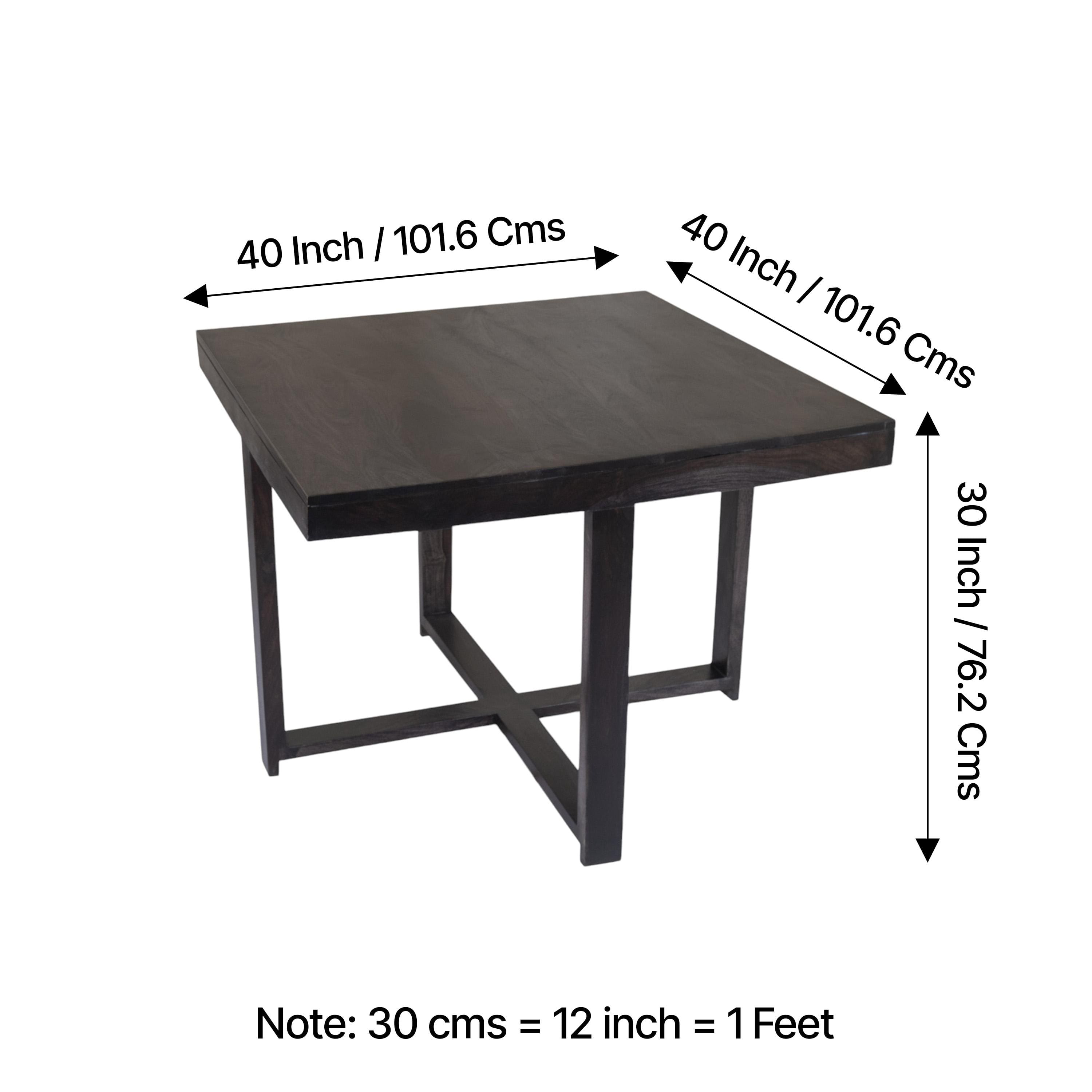 Kingston Sheesham Wood 4 Seater Dining Table Set in Mahogany Finish & Turquoise Sea Velvet fabric Upholstery