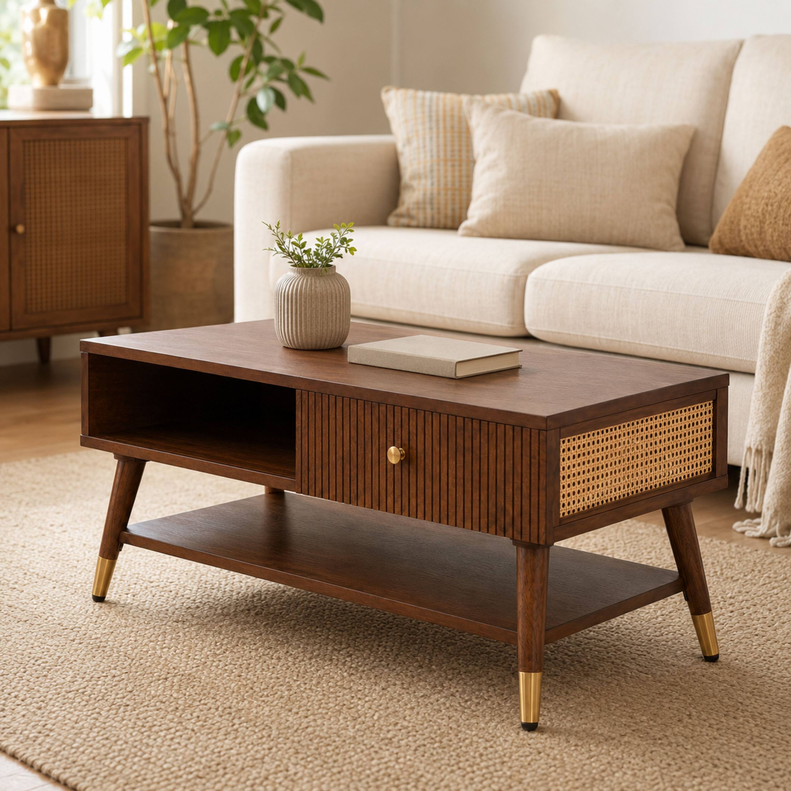 Avelo Fluted Coffee Table - Globally Indian