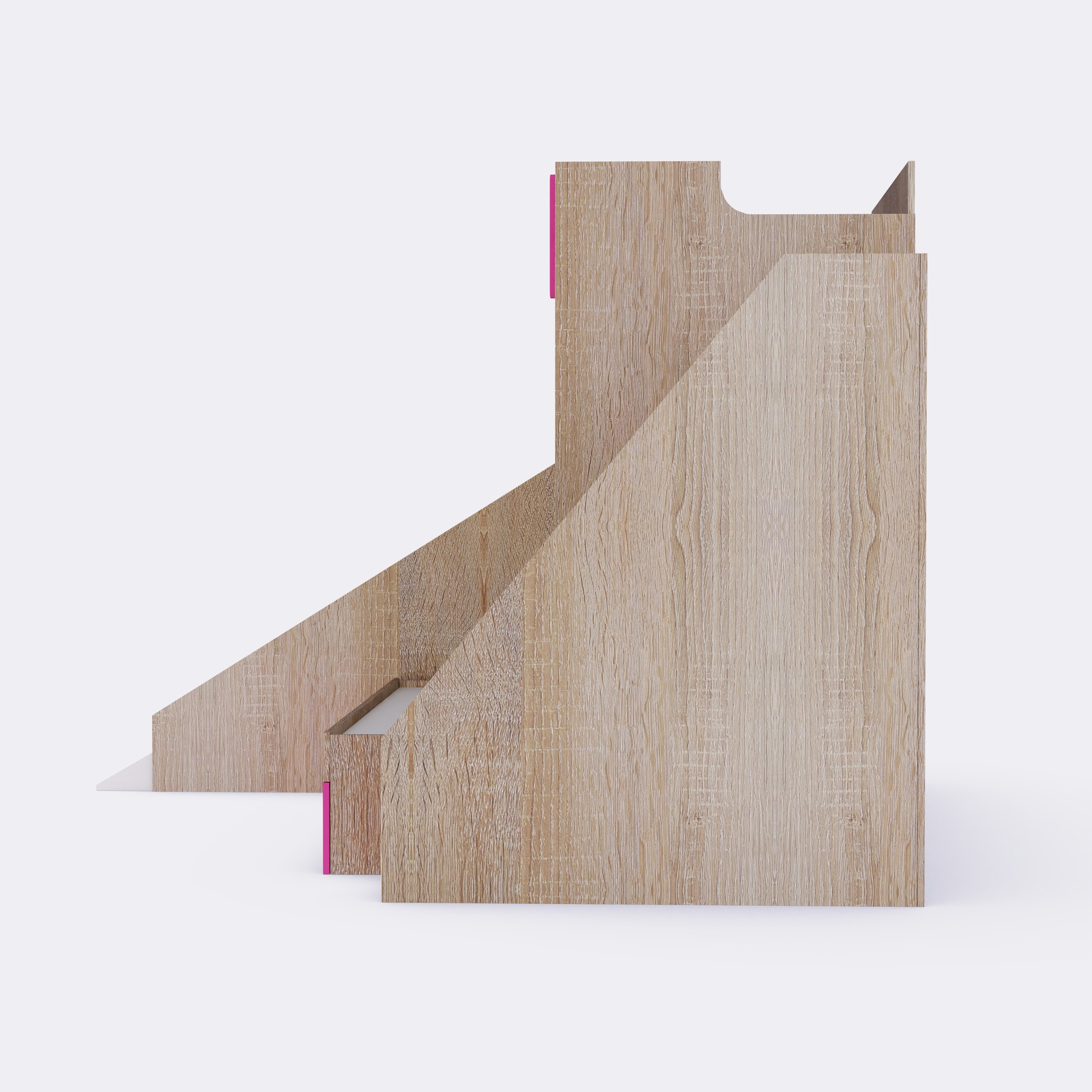 Sleep N SlideBunk Bed 6X5 Drawers On Wheels In Oak and Pink Colour67