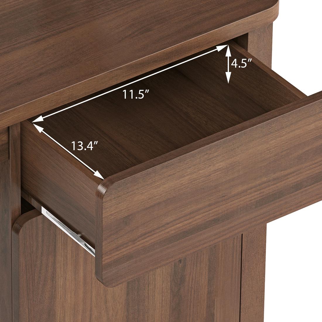 Graham Engineered Wood Study Table in Classic Walnut Finish