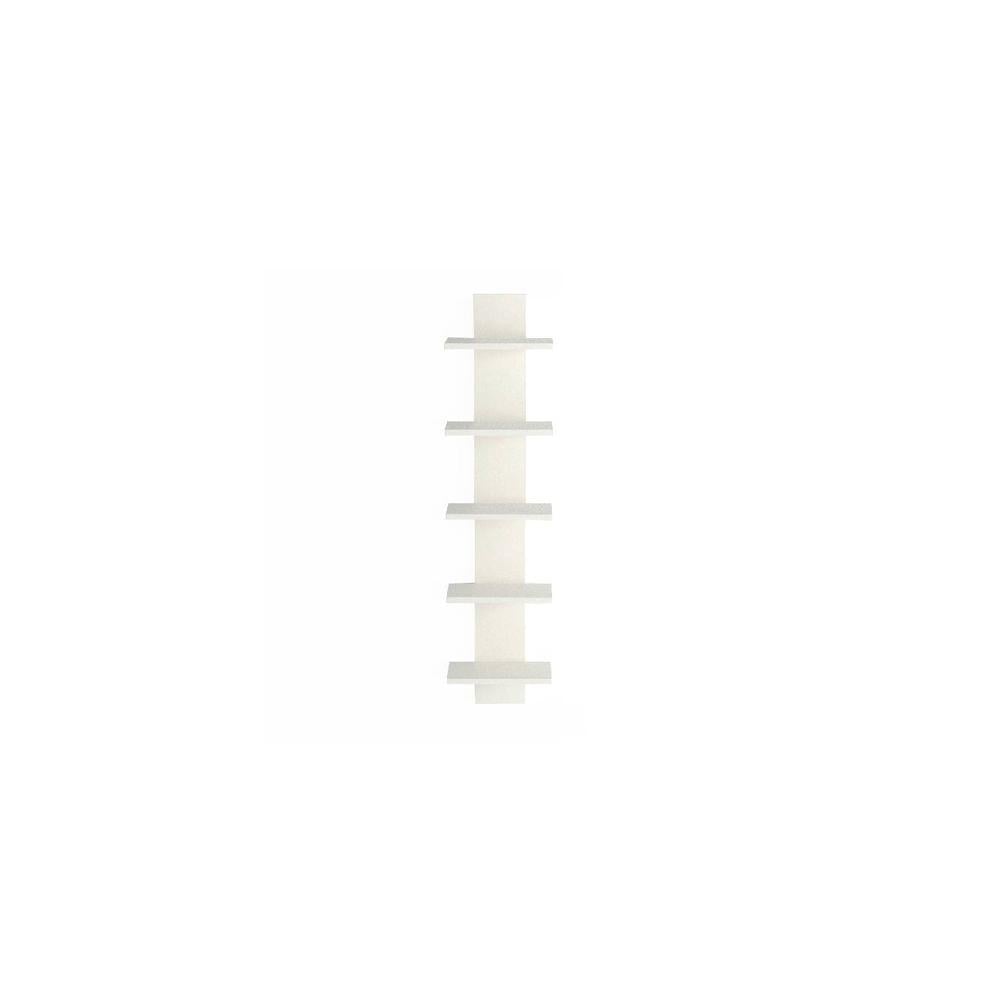 BLUEWUD Louis Engineered Wood Multipurpose Wall Decor Shelf, Display Rack (Wenge & White)