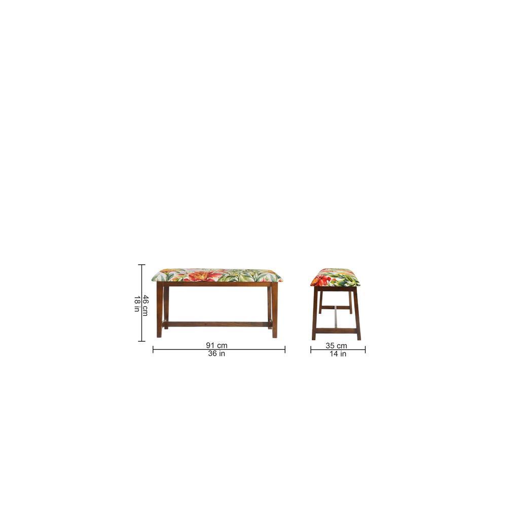 Fringor Solid Wood Bench In Provincial Teak Finish
