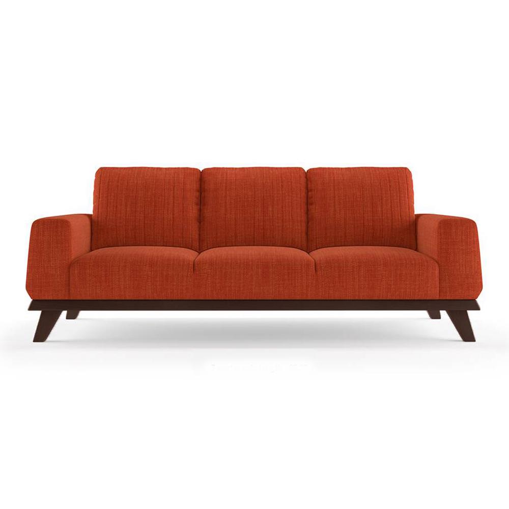 Granada Premium 3 Seater Fabric Sofa in Lava Colour