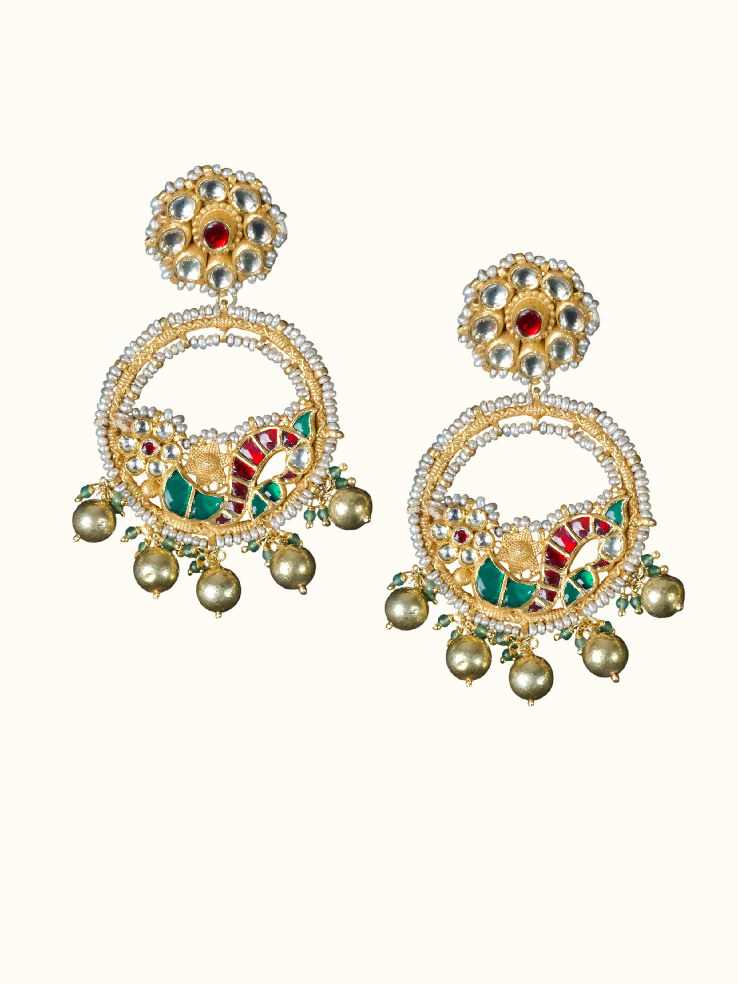 Front view of the Silver Smithing Drop Earrings