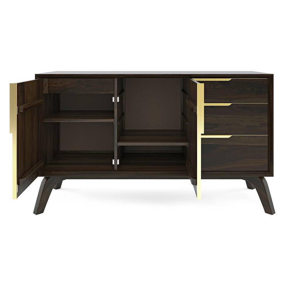 Taarkashi Solid Wood Sideboard in American Walnut Finish