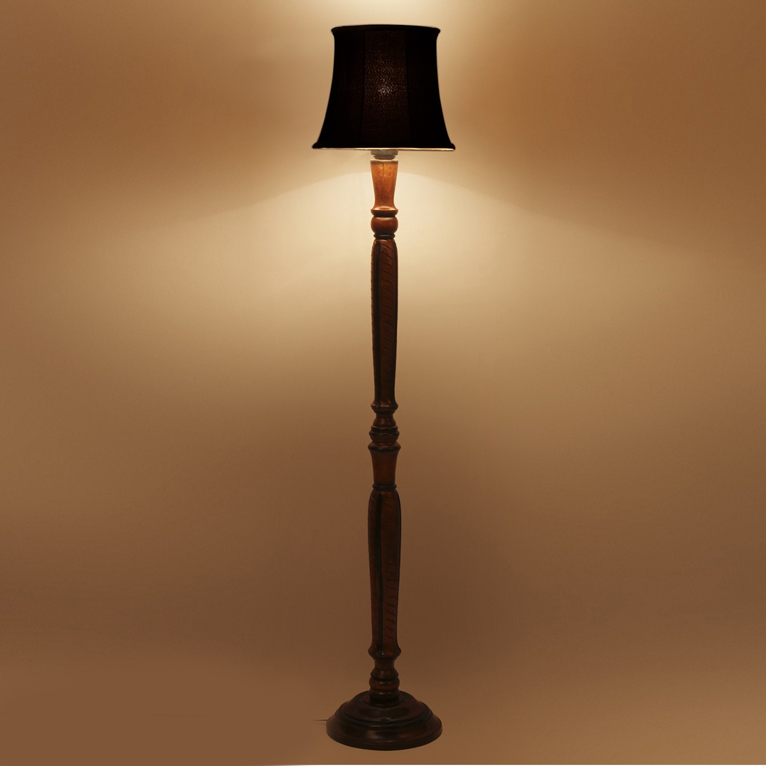 Devansh Wooden Floor Lamp