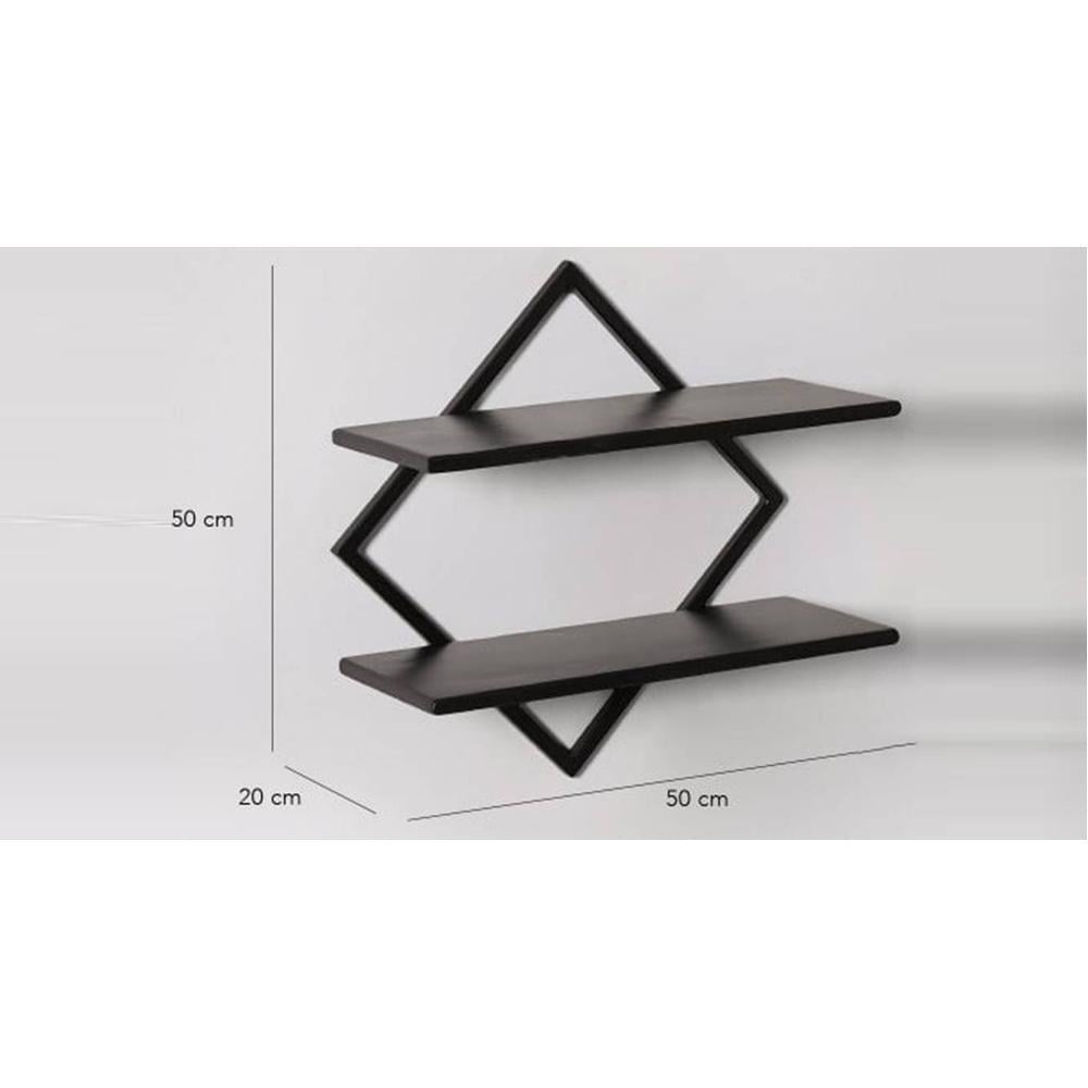 WOODENMOOD Rectangular Wall Rack