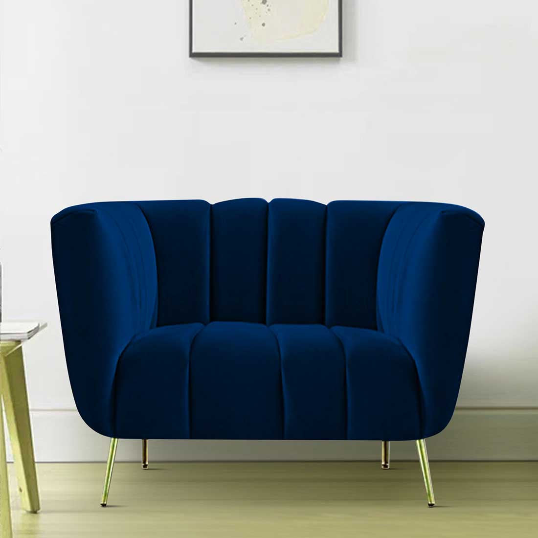 Grace Fabric Sofa (Navy Blue) - Home Lifestylez