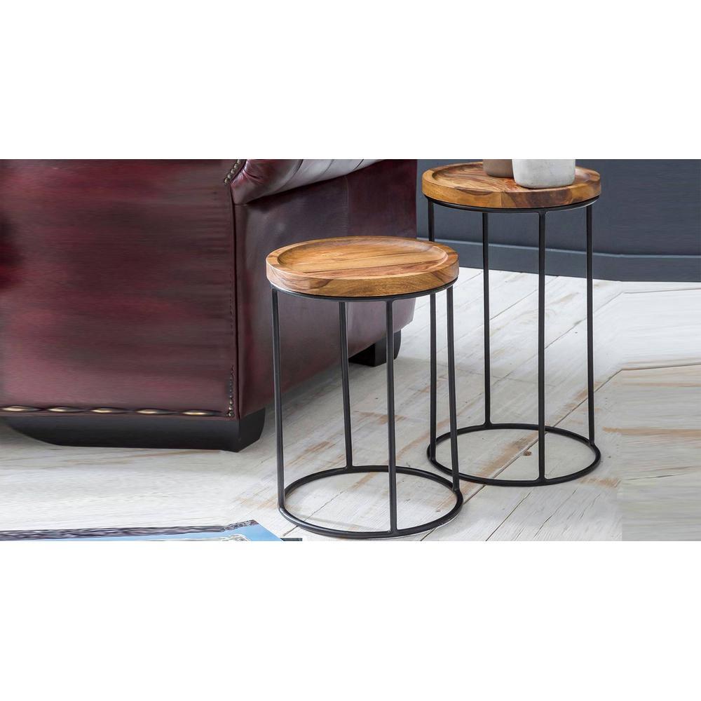 Shadow Solid Wood Nested Tables - Set of 2