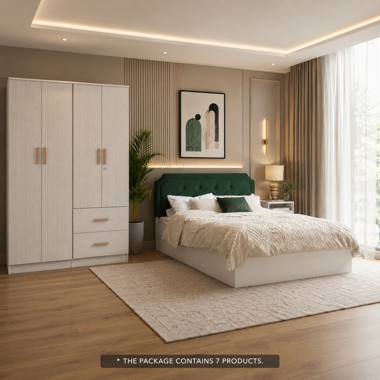 Contemporary Luxe Package (Bedroom + Living + Dining Room) - Direct Factory to Home Private Limited (DF2H)