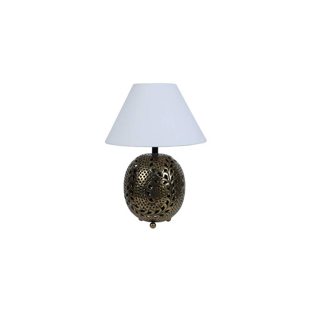 Mystica White Cotton Shade Table Lamp