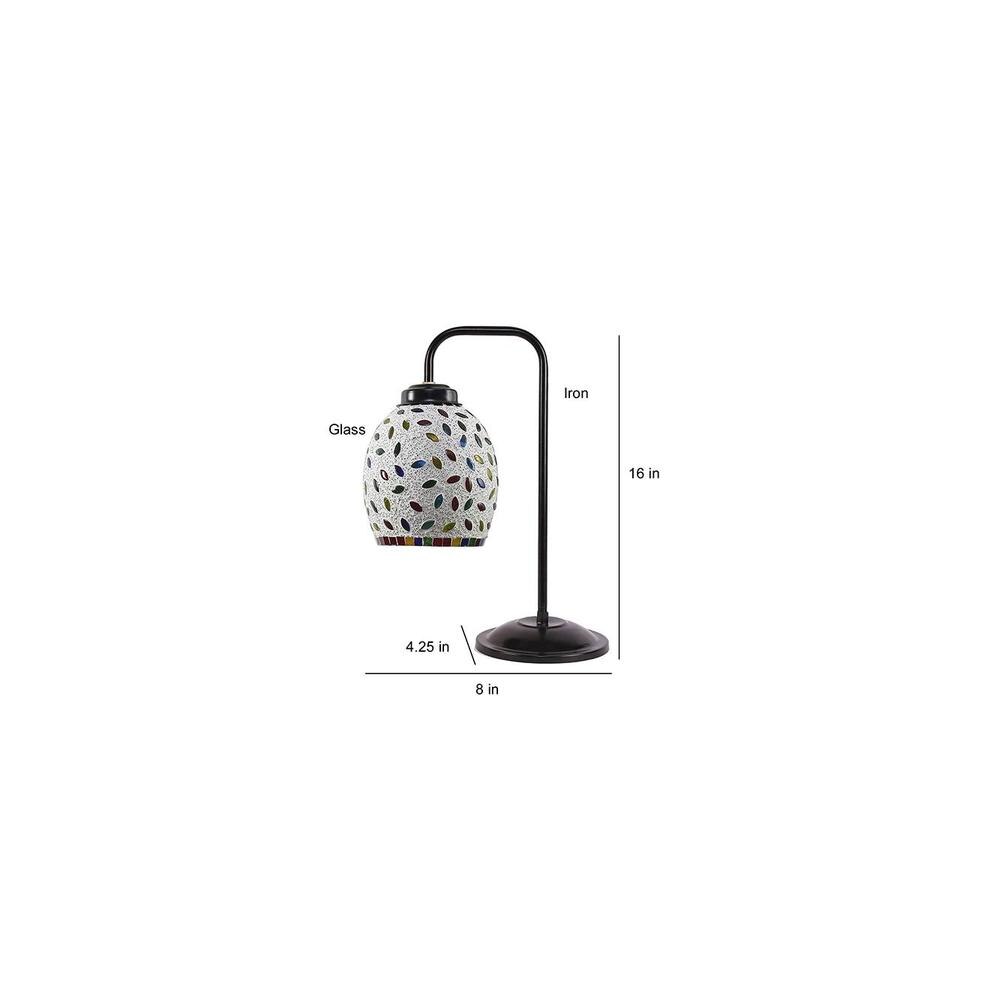 Sage Multi color Mosaic Glass Iron Table Lamp
