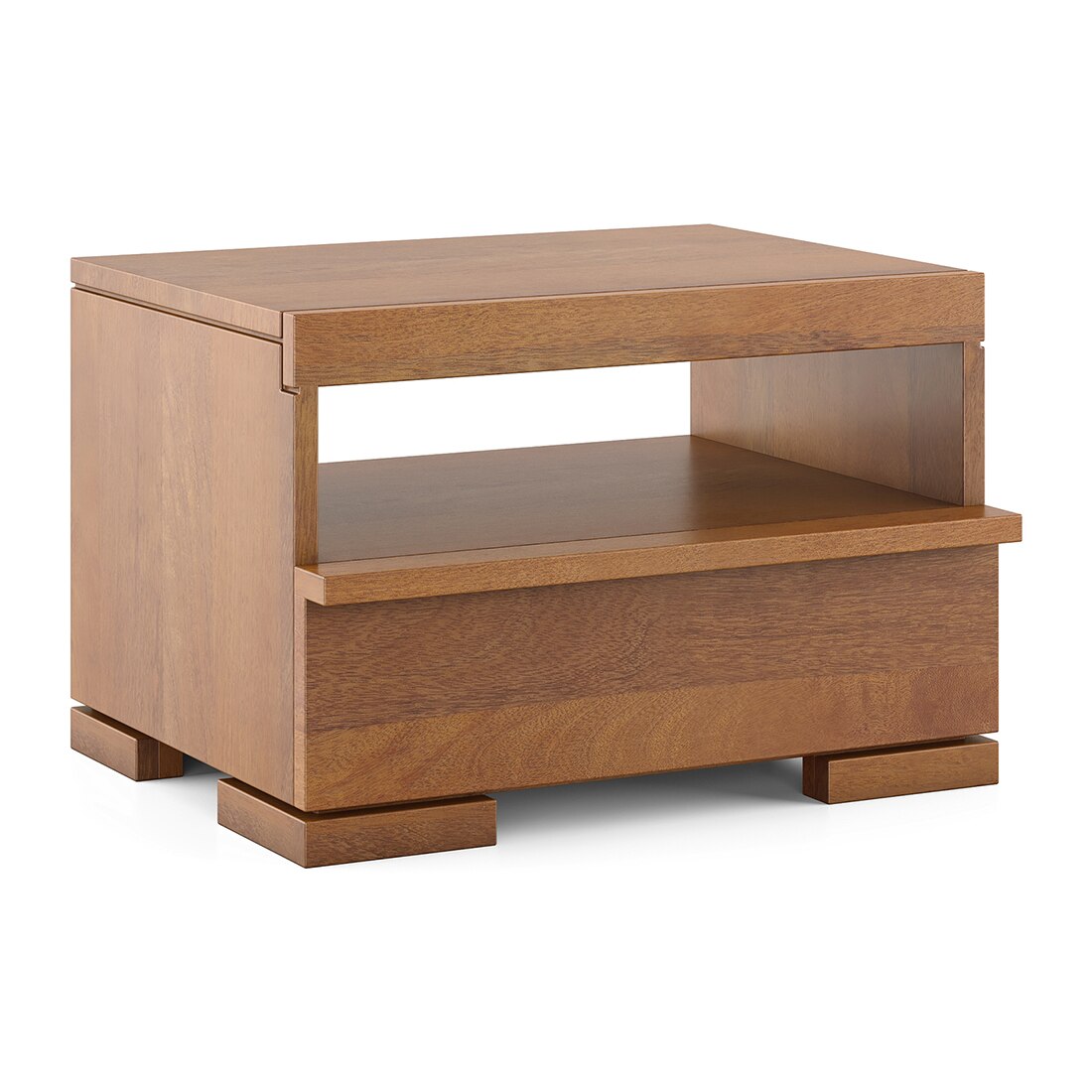 Ohio Bedside Table in Amber Walnut Finish