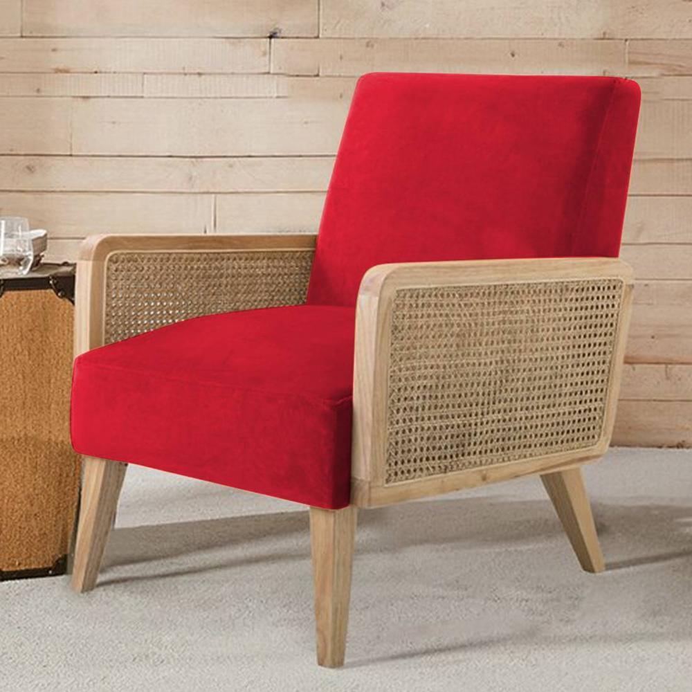 Evant Ratan Accent Chair in Red Colour