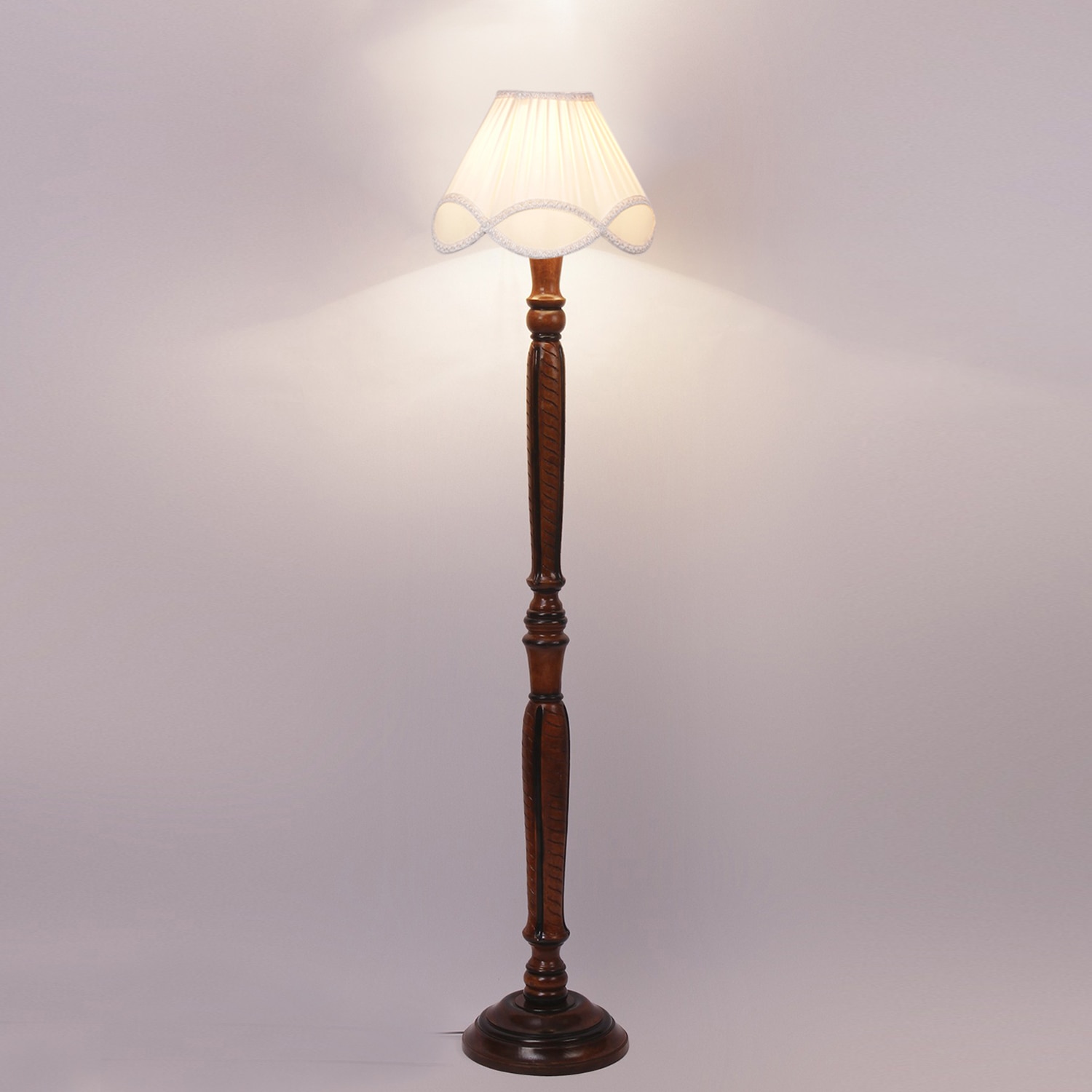 Devansh Wooden Floor Lamp