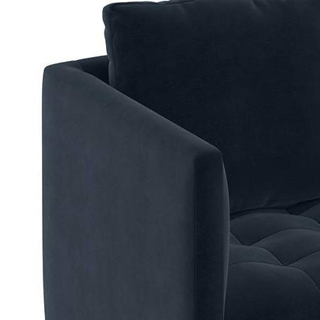 Florence Luxe 2 Seater Fabric Sofa in Sea Port Blue Velvet Colour