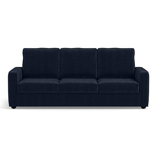 Apollo Compact Sofa Set (Colour : Sea Port Blue Velvet, Cushion : Hard, Back Type : High Back, Seater : 3+2+1)