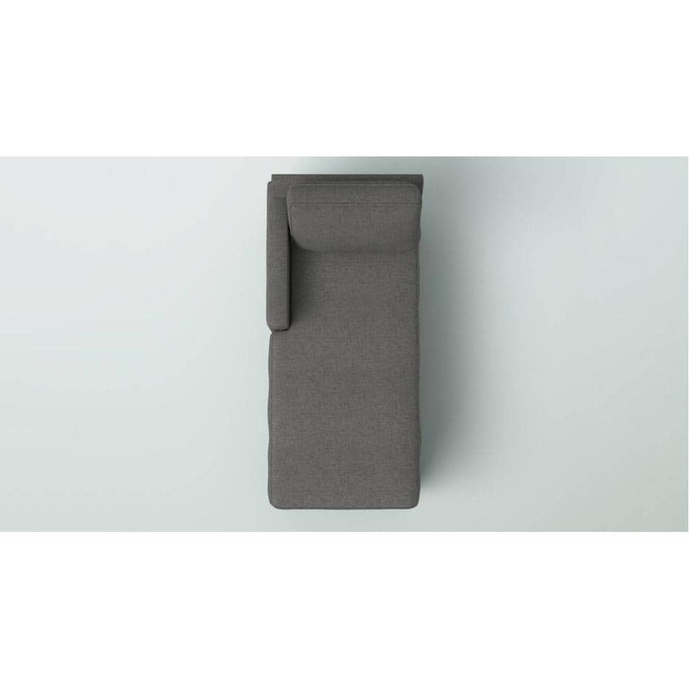 Alba Fabric Chaise Launger in Dark Grey Colour