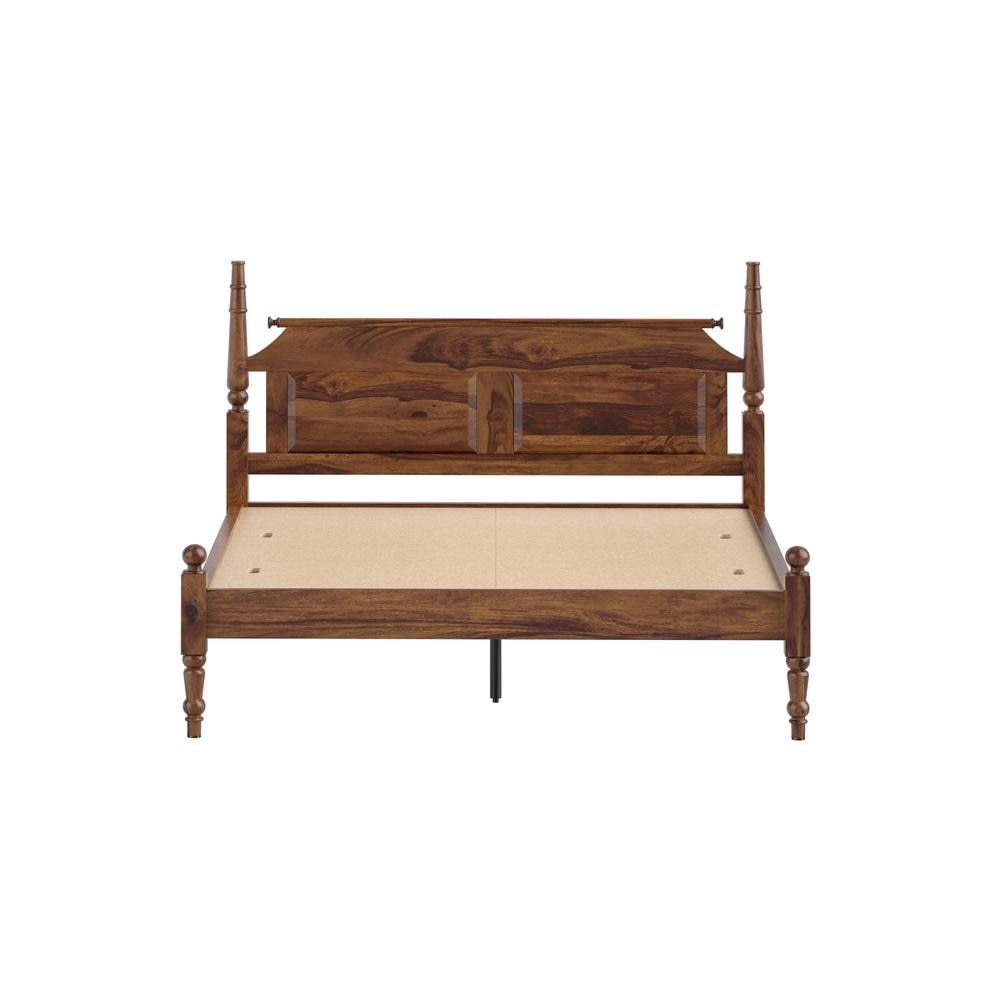 Sovereign Solid Wood King Size Non Storage Bed In Provincial Teak Finish