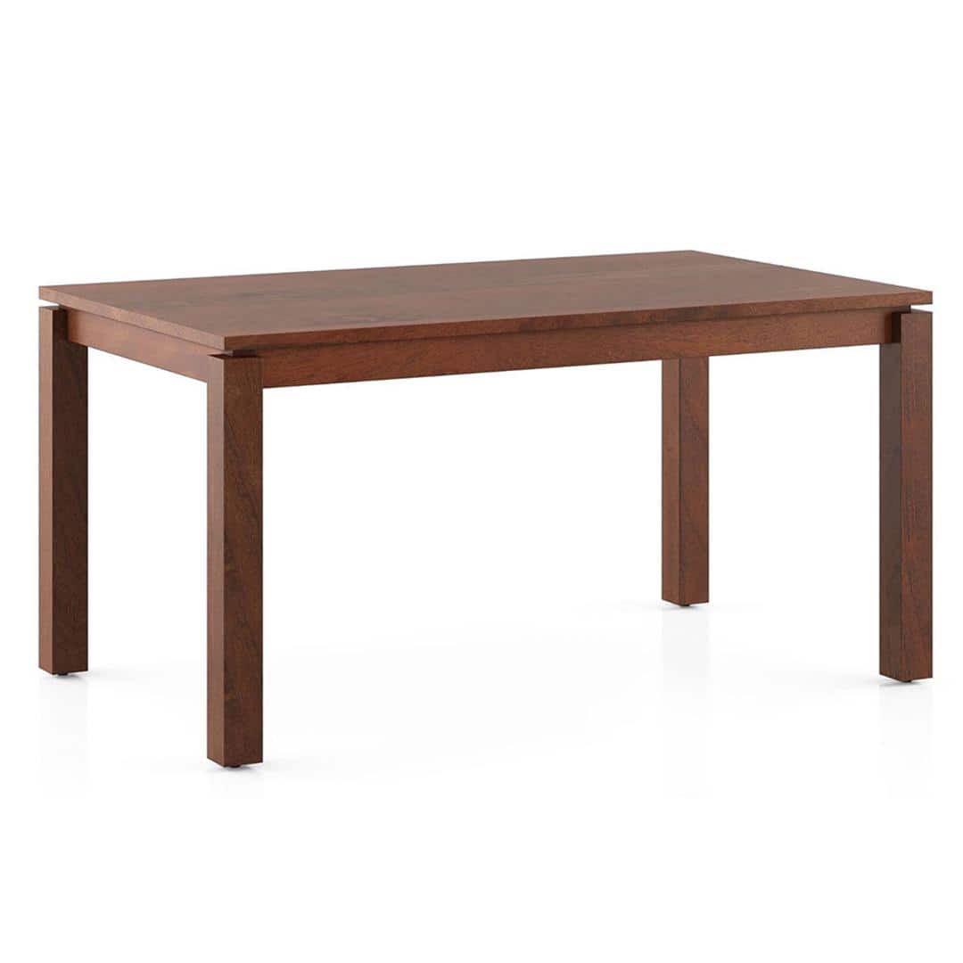 Atlas Solid Wood 6 Seater Compact Dining Table with 6 Meryl Lounge Chair