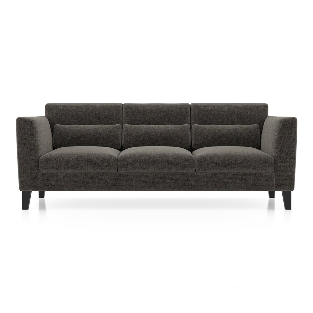 Lewis Sofa (Colour : Smoke Grey, Cushion : Soft, Seater : 3+1+1)