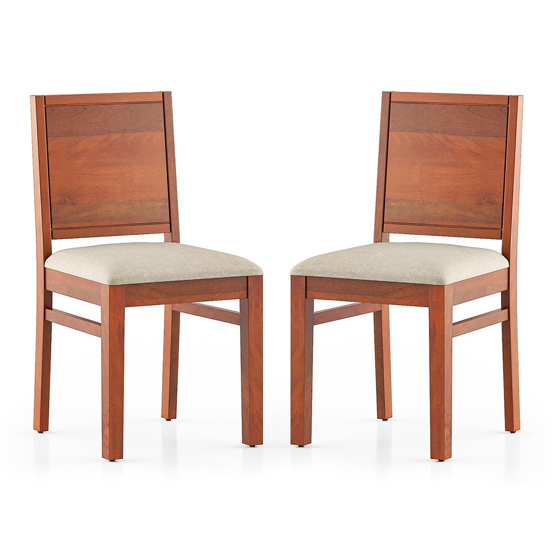 Atlas Dining Chairs Set Of 2 Finish Honey Colour Wheat Brown