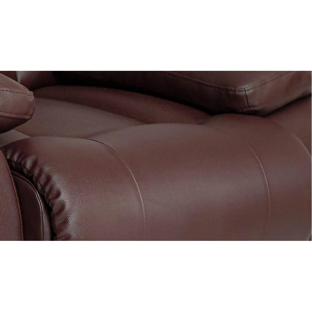 Magna Leatherette One Seater Manual Recliner in Brown Colour