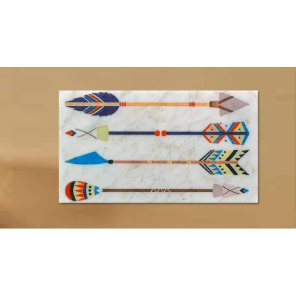 Creed White Abstract Marble 10x6 inches Framed Wall Art