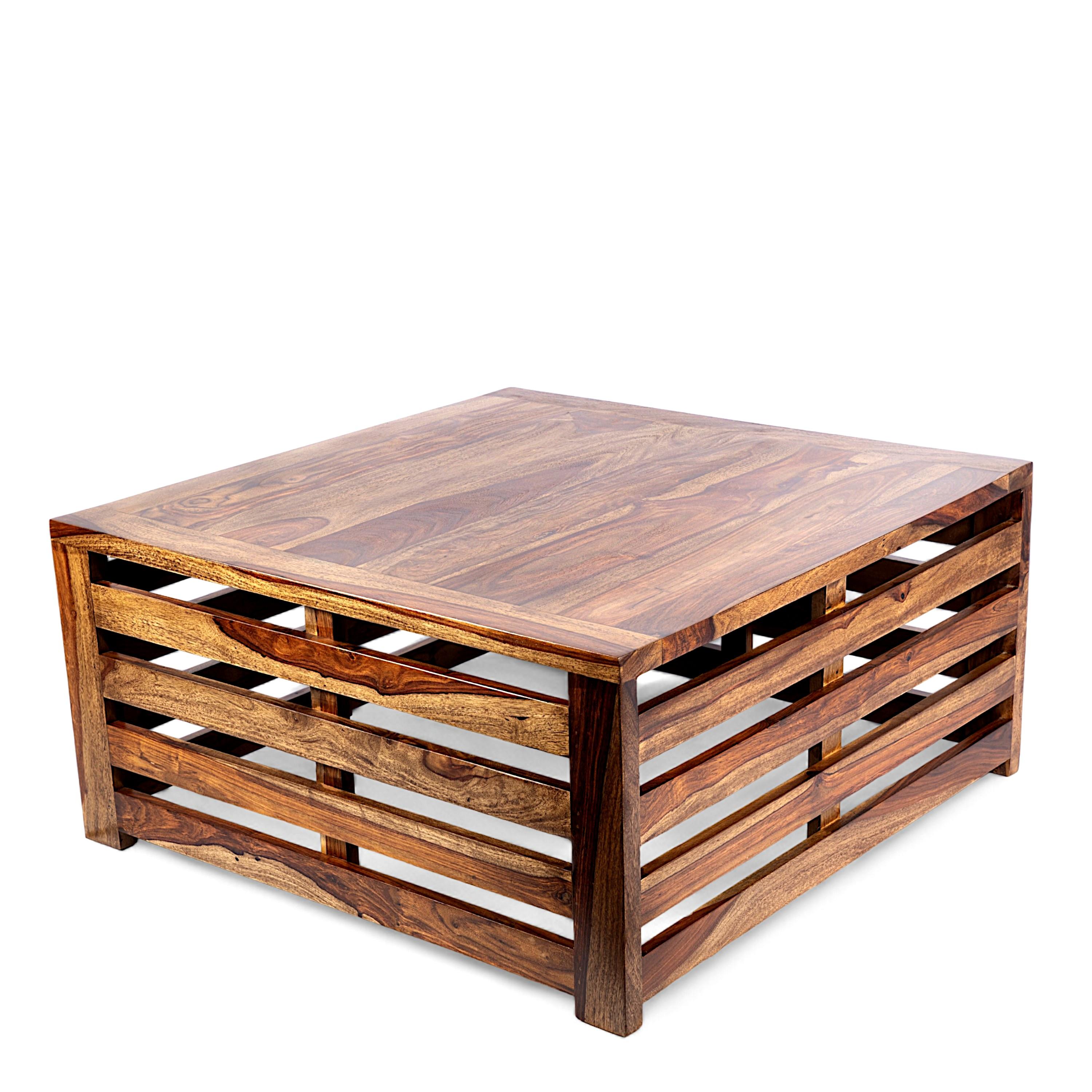 Montreal Sheesham Wood Coffee Table In Teak Finish