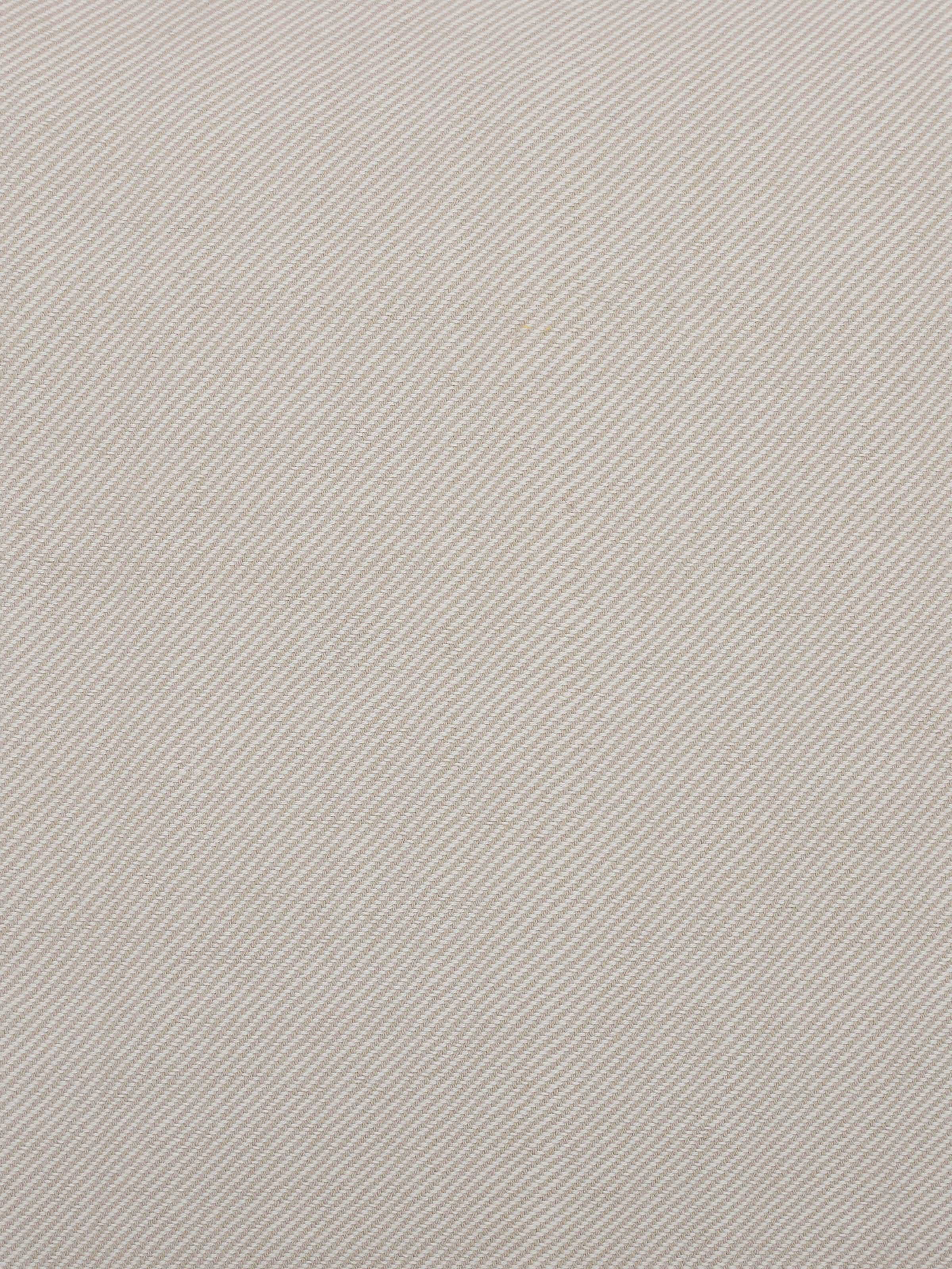 Godna Light Beige Twill Cotton Handwoven Pattu Cushion Cover