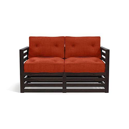 Raymond Wooden Sofa - American Walnut Finish (Lava) (Custom Set - Sofas : 0002; Standard Set - Sofas : none; Colour : lava; Finish : american walnut; Sofa Material : fabric; Sofa Size : regular; Sofa Type : regular)