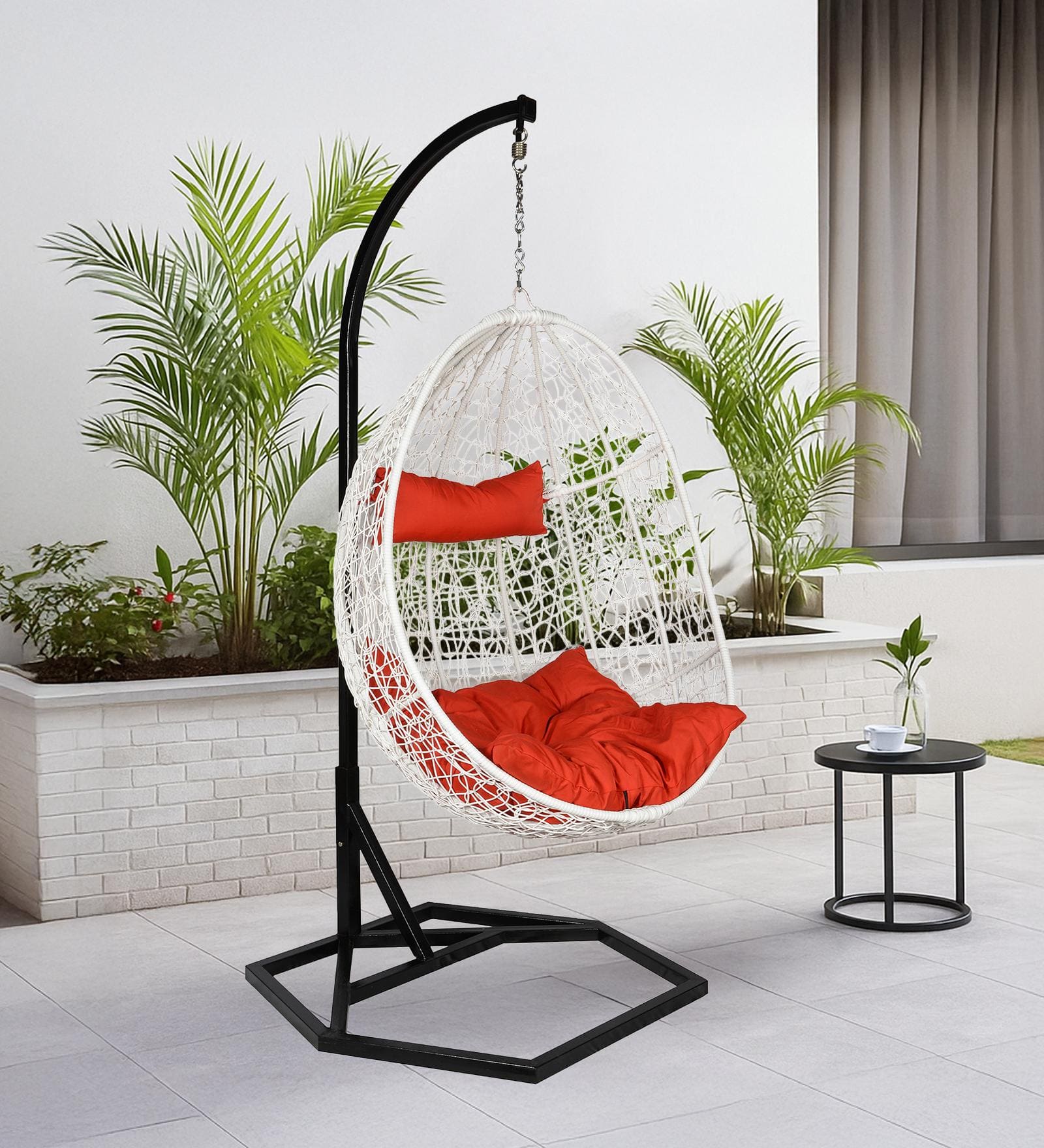 Bern Wicker Swing In White Color