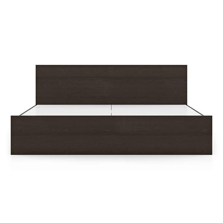 Wren Engineered Wood King Size Box Storage Bed In Dark Wenge Finish